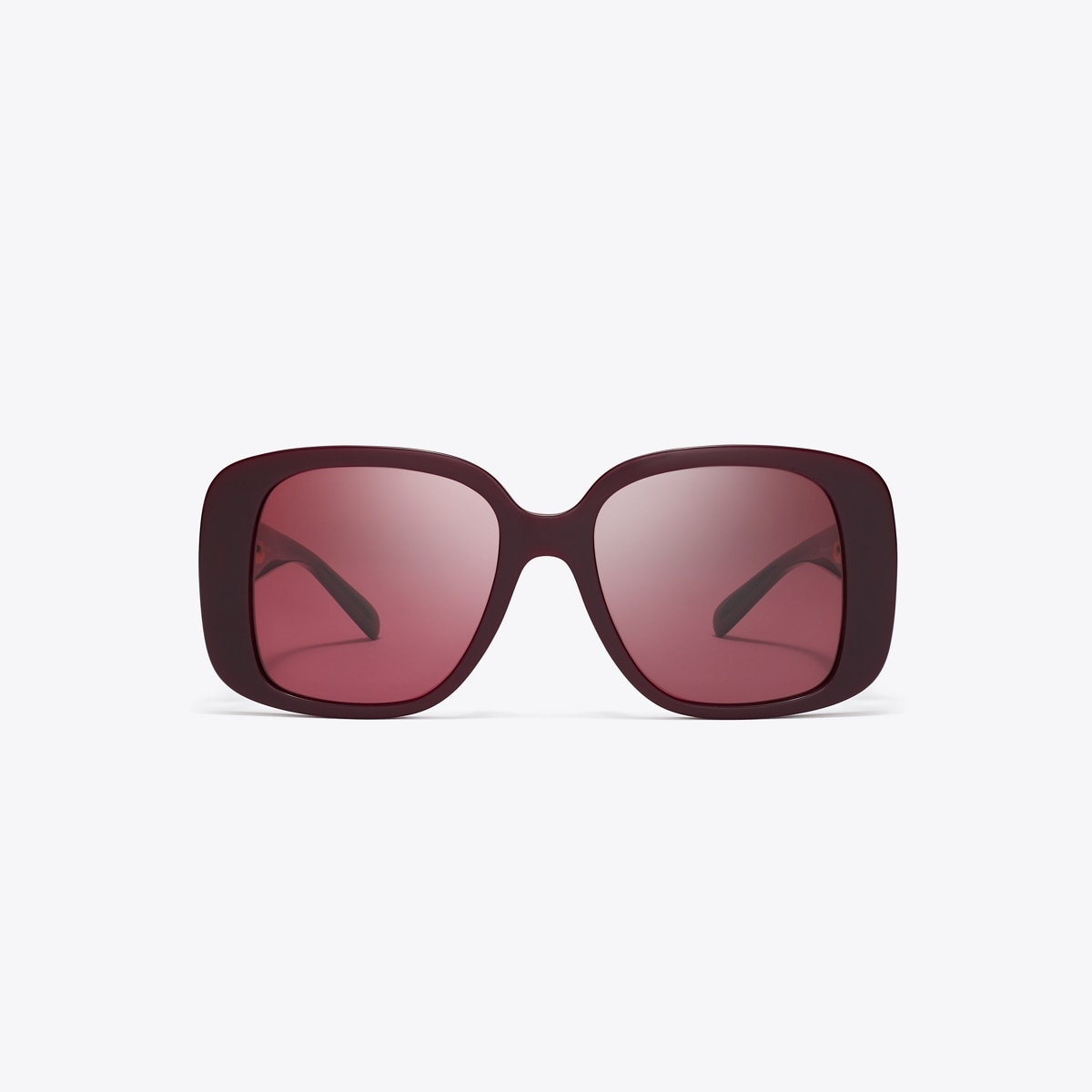 Pierced Oversized Square Sunglasses in Red, Size Os