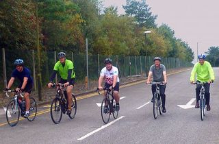 Cyclists at the Sellafield site