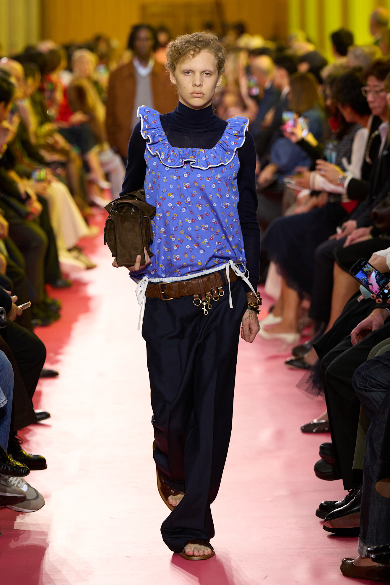 models on the Miu Miu Spring 2026 runway