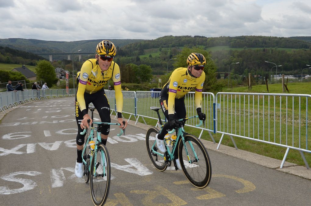 Jumbo-Visma's Robert Gesink and Bert Jan Lindeman