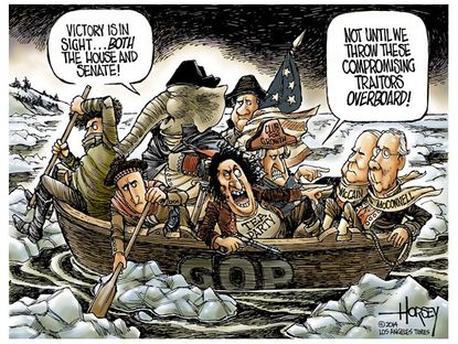 Political cartoon Tea Party GOP