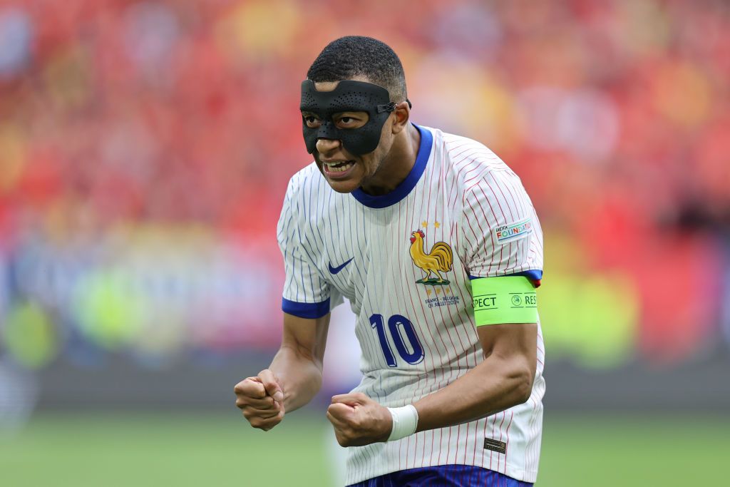 Kylian Mbappe was unmasked against Spain