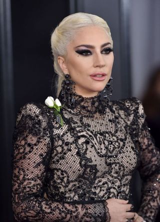 Lady Gaga attending the Grammy Awards in 2018