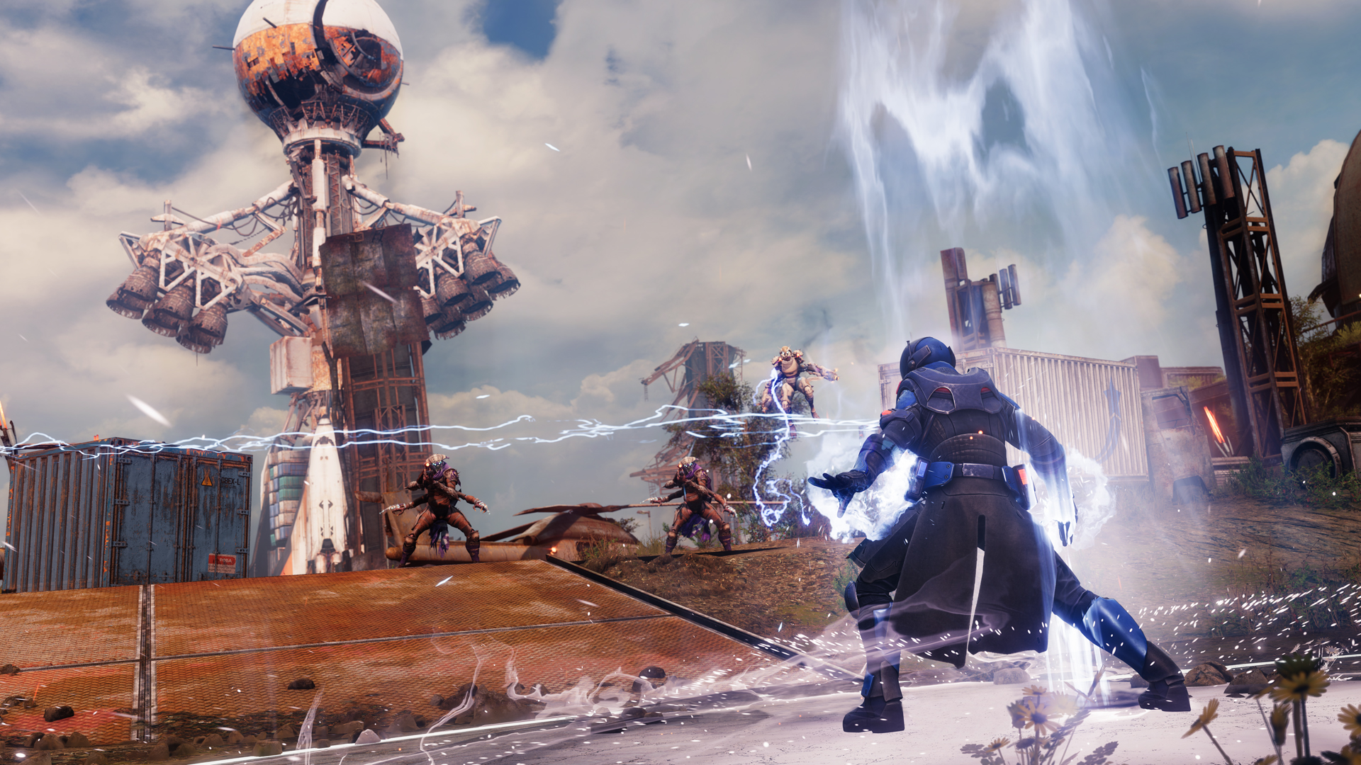 A Guardian stands in a rift.
