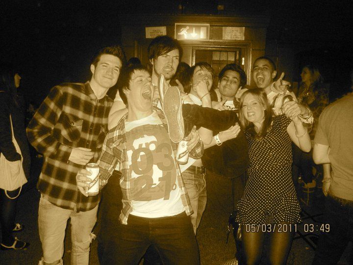 Curtis and friends at the Edge in Luton