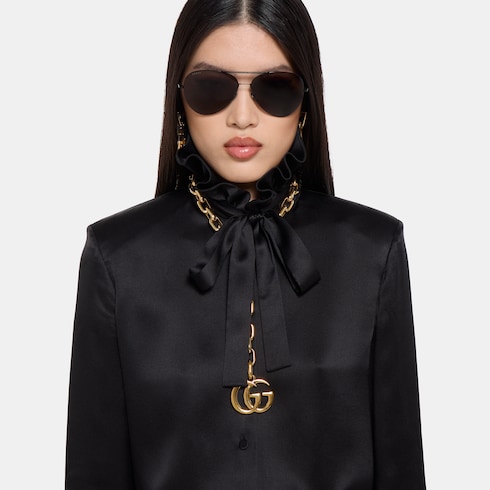 Gg Marmont Pendant Chain Necklace