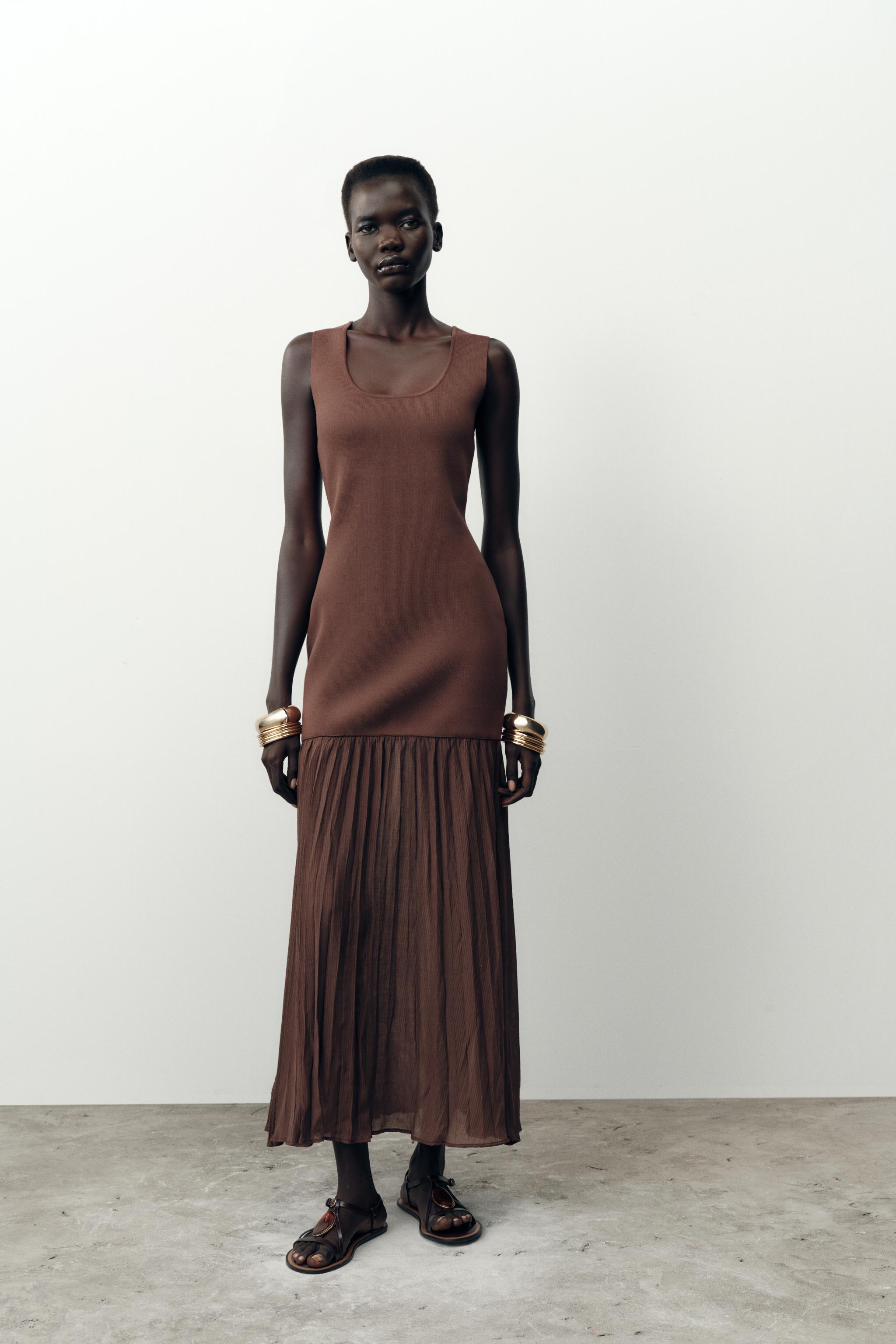 Contrast Knit Dress