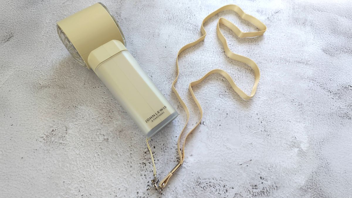 John Lewis fan with lanyard attached