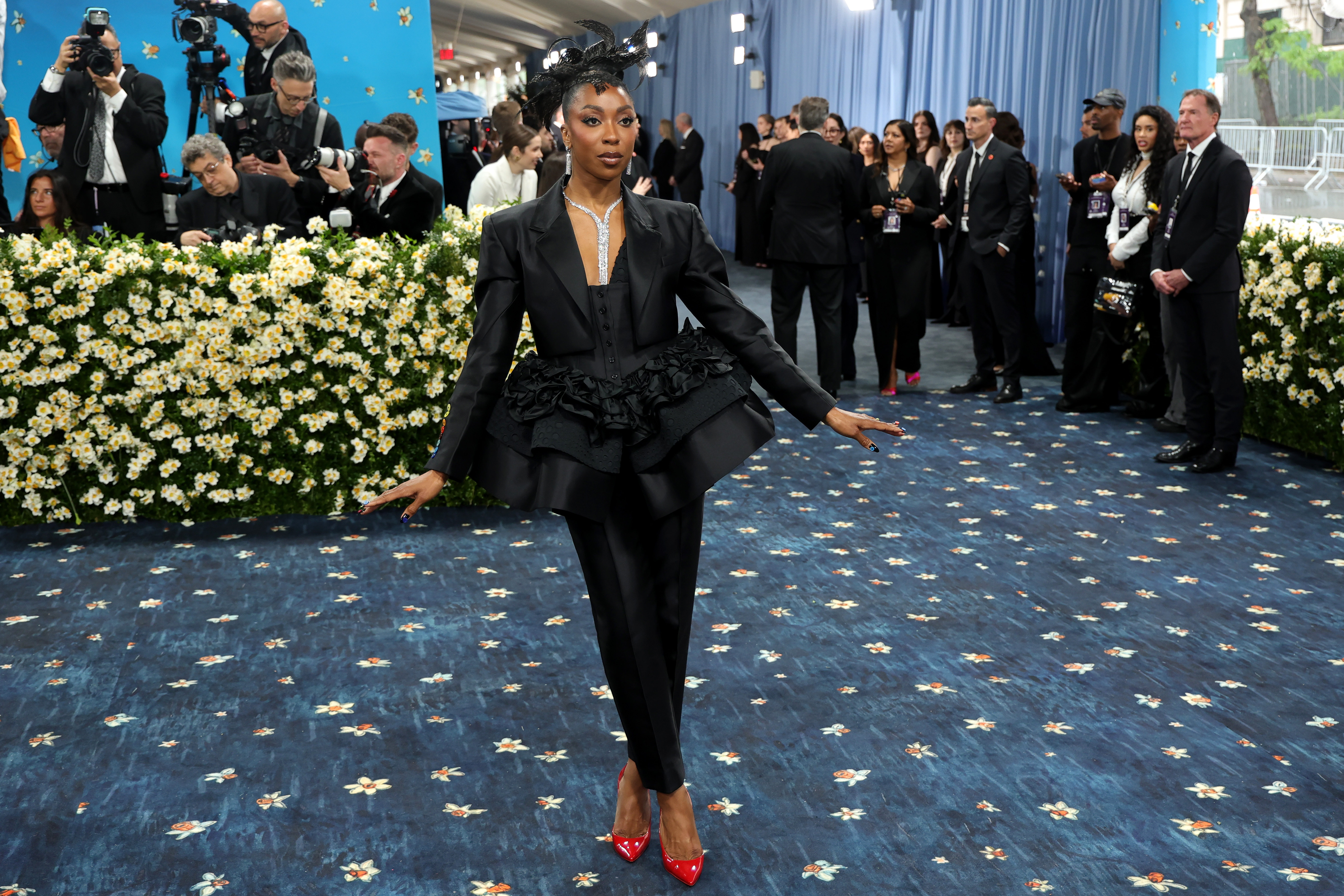 Ego Nwodim attends the 2025 Met Gala Celebrating "Superfine: Tailoring Black Style" at Metropolitan Museum of Art on May 05, 2025 in New York City.