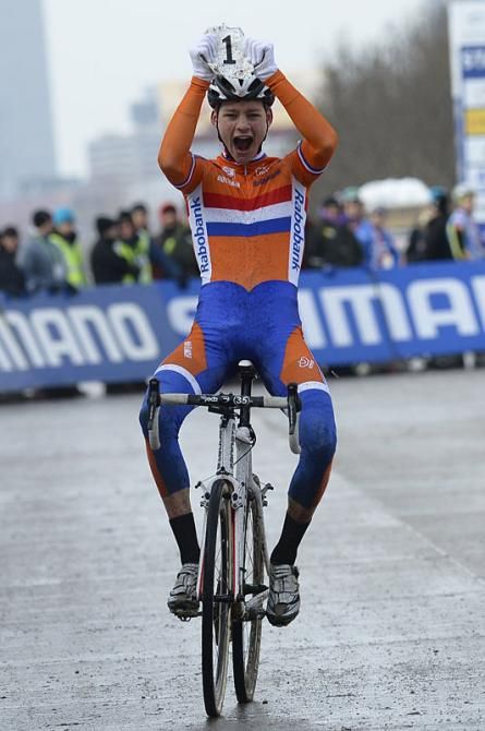 Mathieu van der Poel (Netherlands) wins the junior men's race