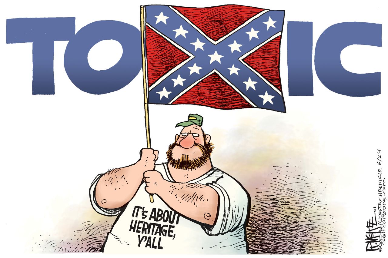 Editorial cartoon U.S. Confederate Flag