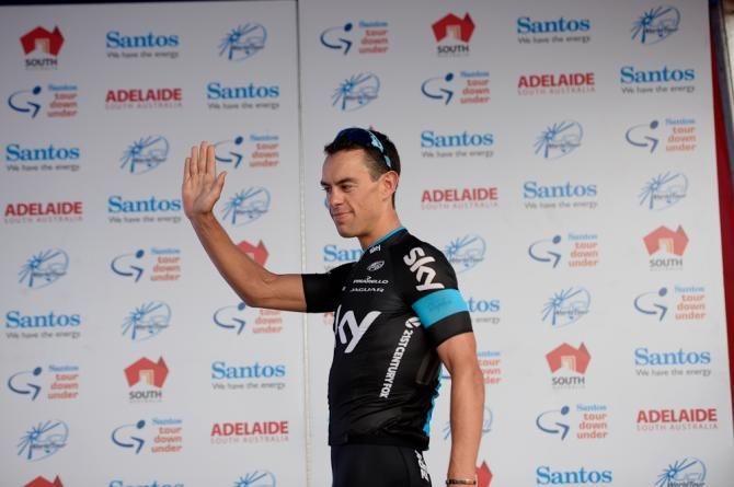 Richie Porte on the podium.