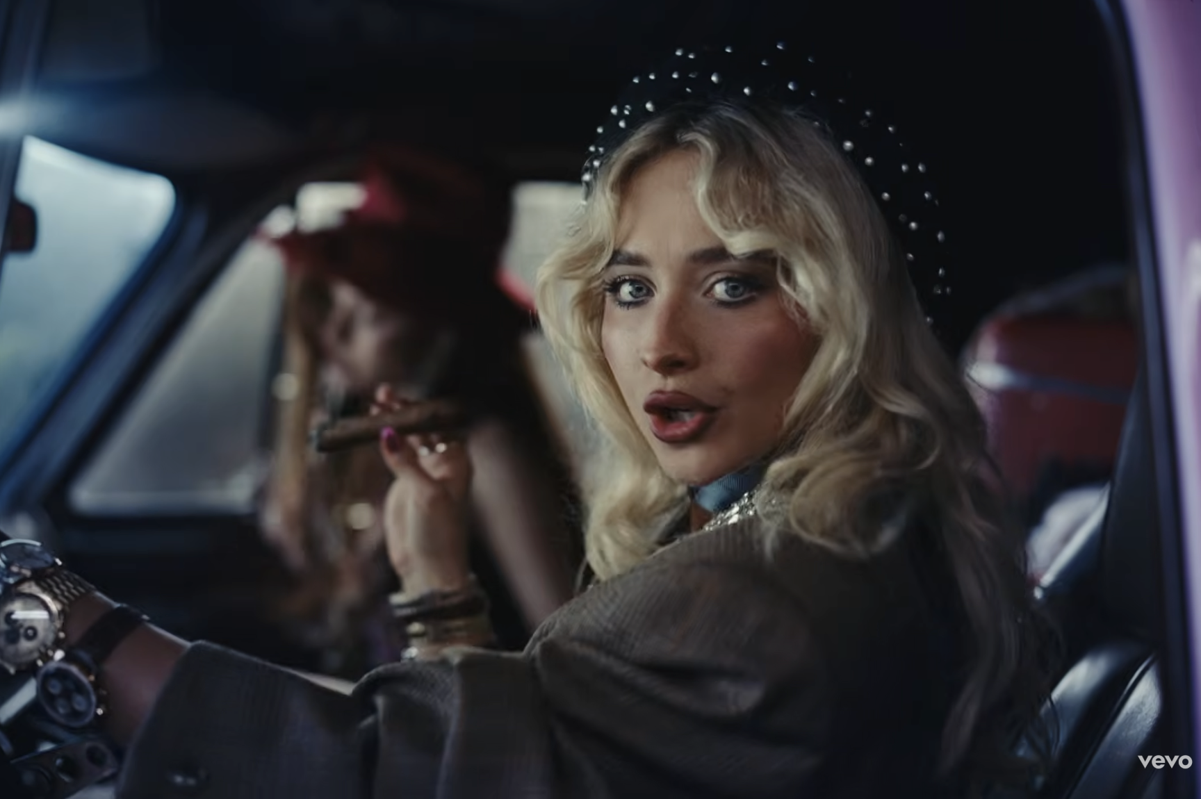 Sabrina Carpenter wore lingerie-inspired looks in the "House Tour" music video