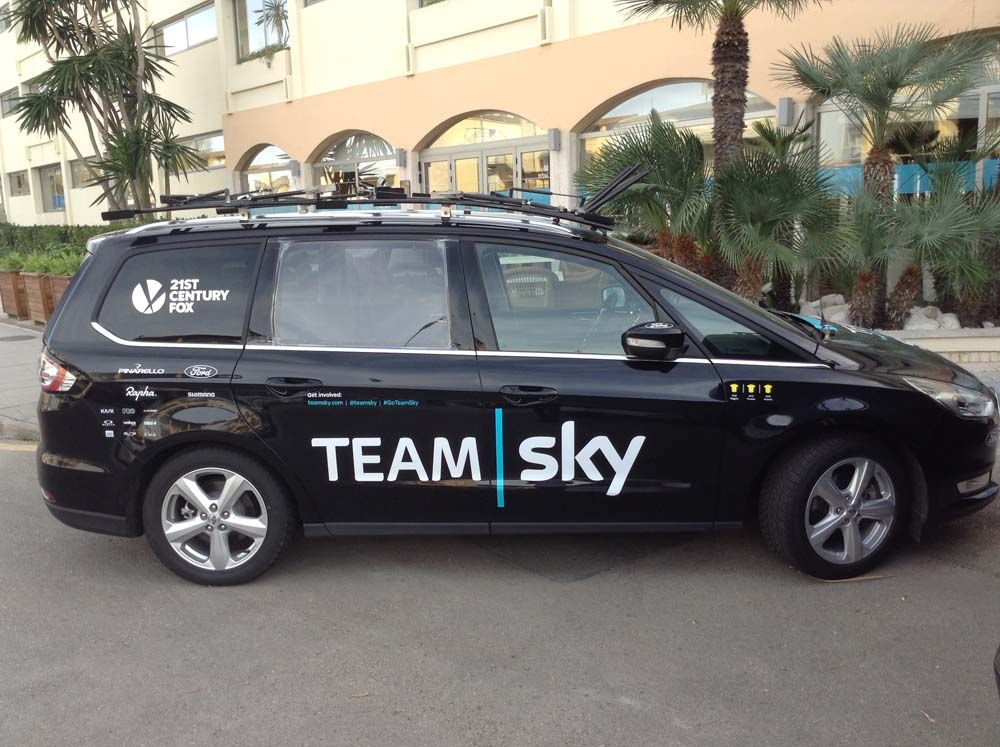 Support staff will have Ford Galaxy vehicles
