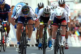 Peter Sagan and Mark Cavendish in the road race at the 2016 World Road Championships