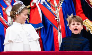 Princess Charlotte and Prince Louis on the Buckingham Palace balcony for the Coronaion