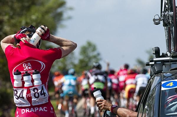 Thomas Palmer (Drapac Professional Cycling Team) crashed out of stage three leading into the finish and the sprinter found himself on bidon duties the following day.