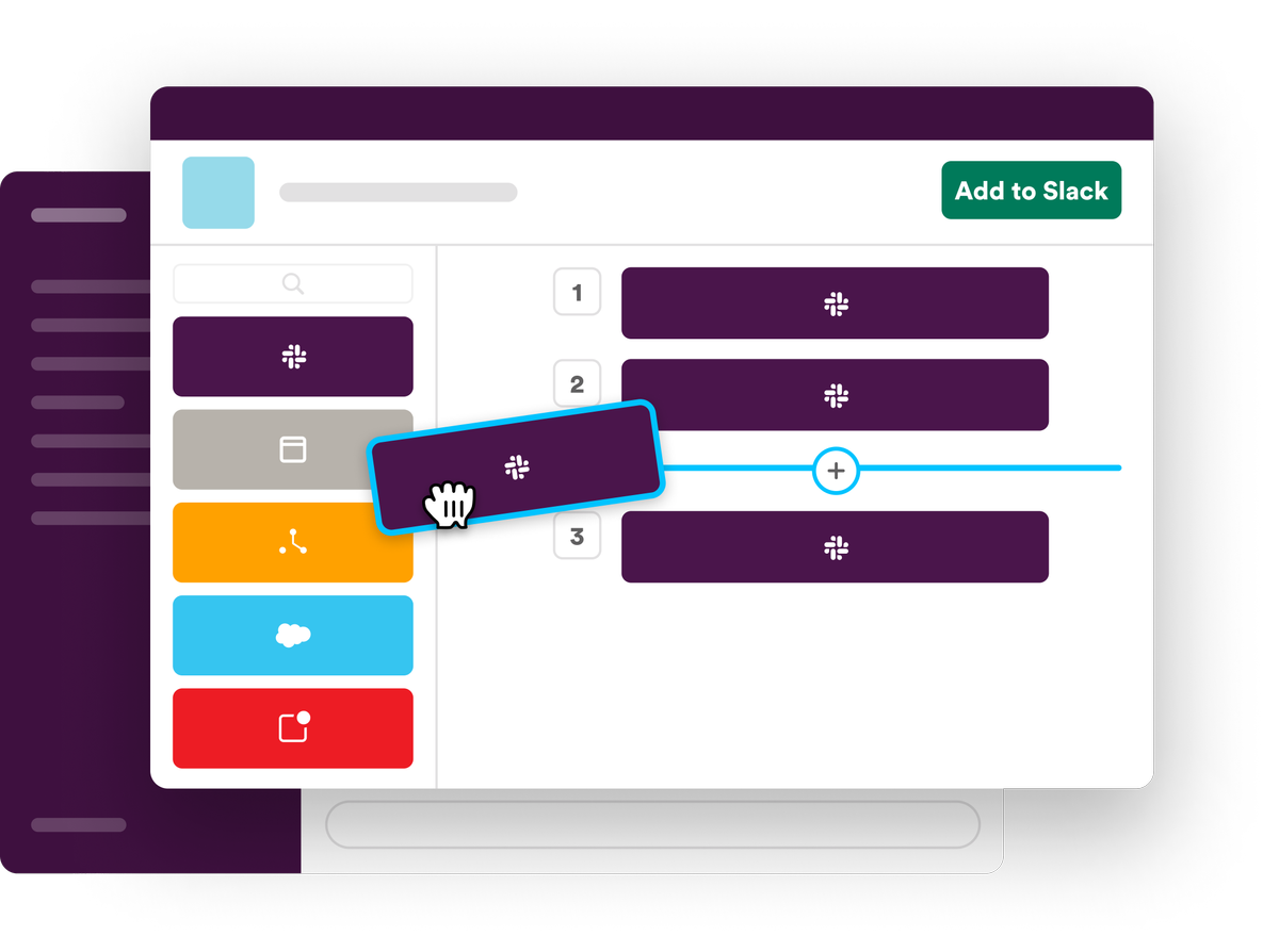 Slack&amp;#039;s new drop and drag workflow builder 