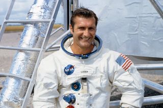 Richard F. "Dick" Gordon orbited the moon on Apollo 12. Earlier, he helped astronauts learn how to spacewalk.