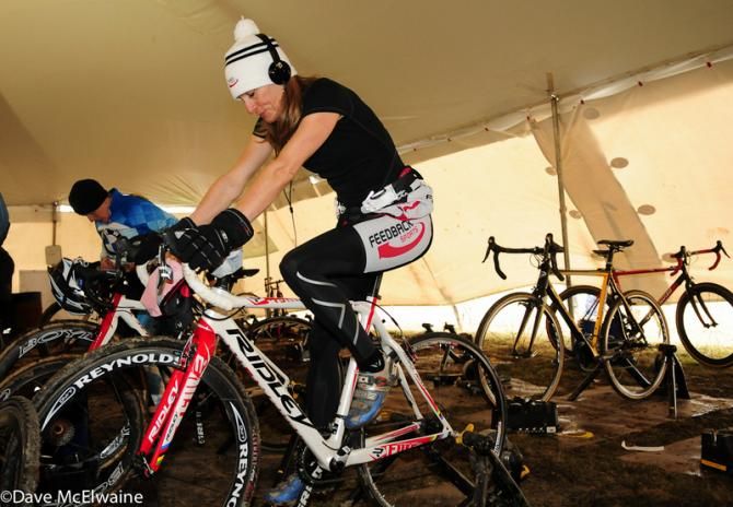Masters women 40-44 in the warming tent
