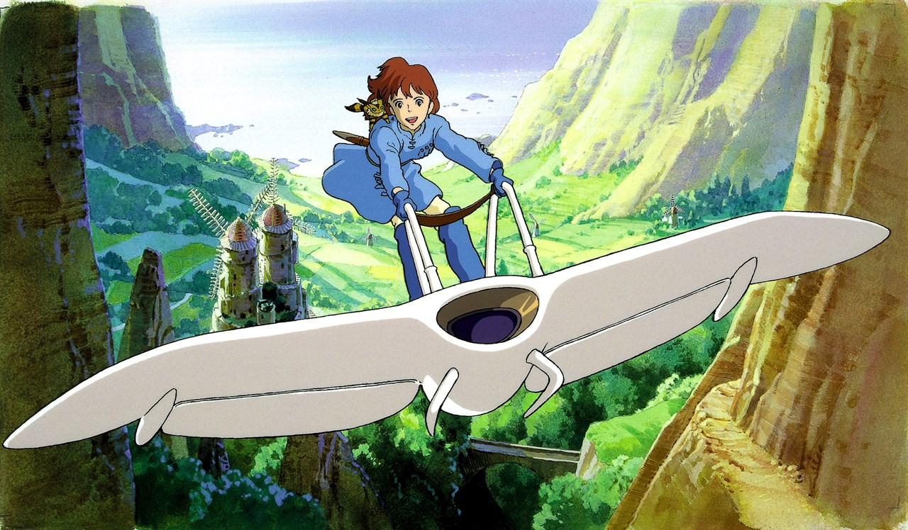Best cartoons of the 1980s; a person on a flying wing