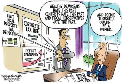 Political Cartoon U.S. biden infrastructure gop democrats