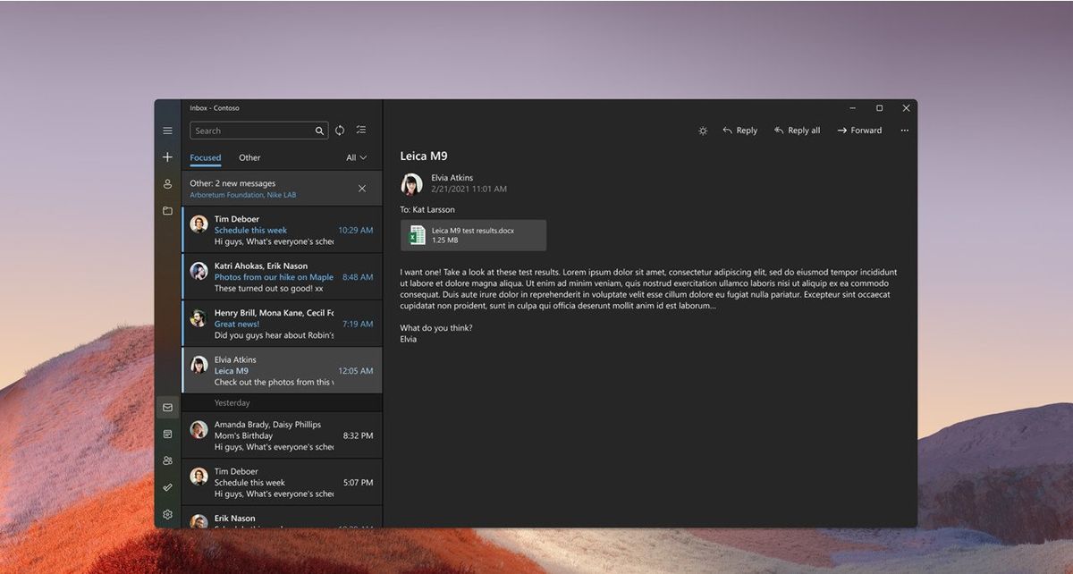 Windows 11 New Mail App