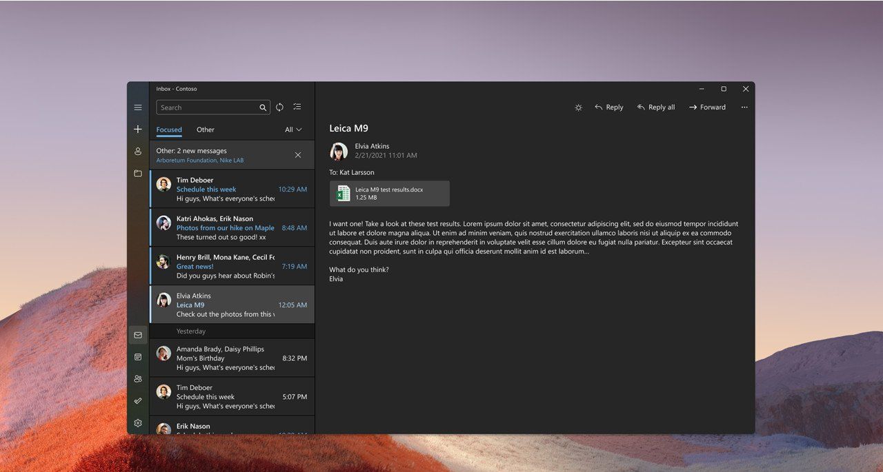 Windows 11 New Mail App