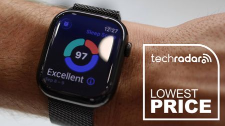 A close up of the Apple Watch Series 11 Sleep Score with a deals tag