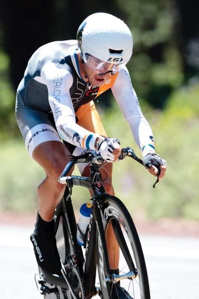 Francisco Mancebo (Realcyclist.com) shifts on the climb and comes in with the winning time.