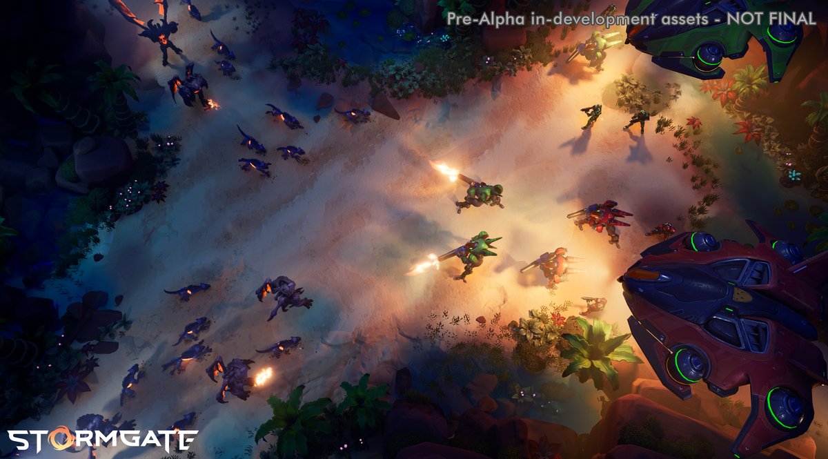 Stormgate concept art and early renders