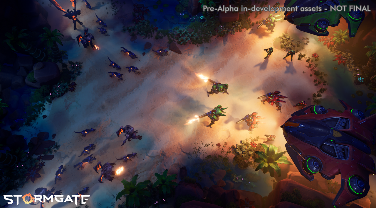Stormgate concept art and early renders