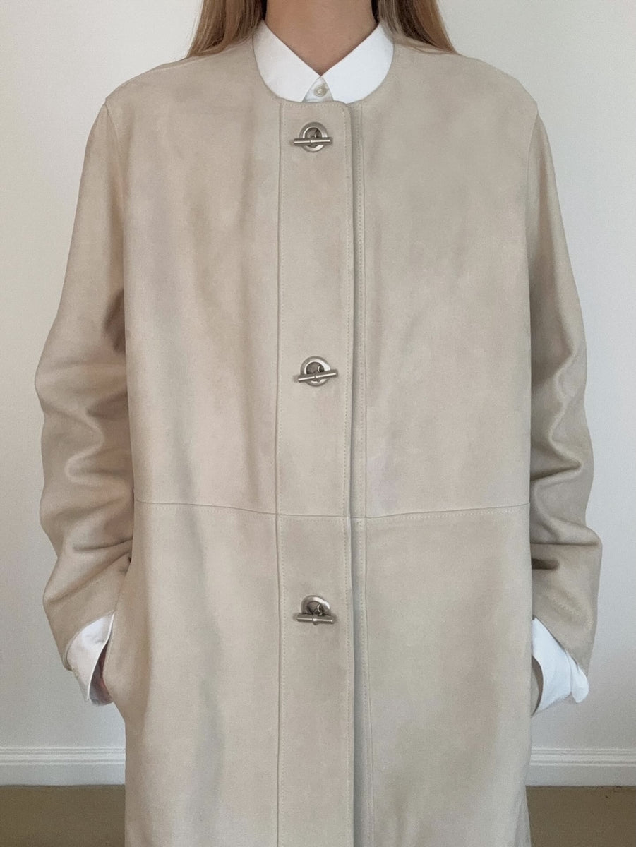 Herm&amp;Egrave;s by Margiela Ss2002 &#039;cha&amp;Icirc;ne D&#039;ancre&#039; Suede Coat
