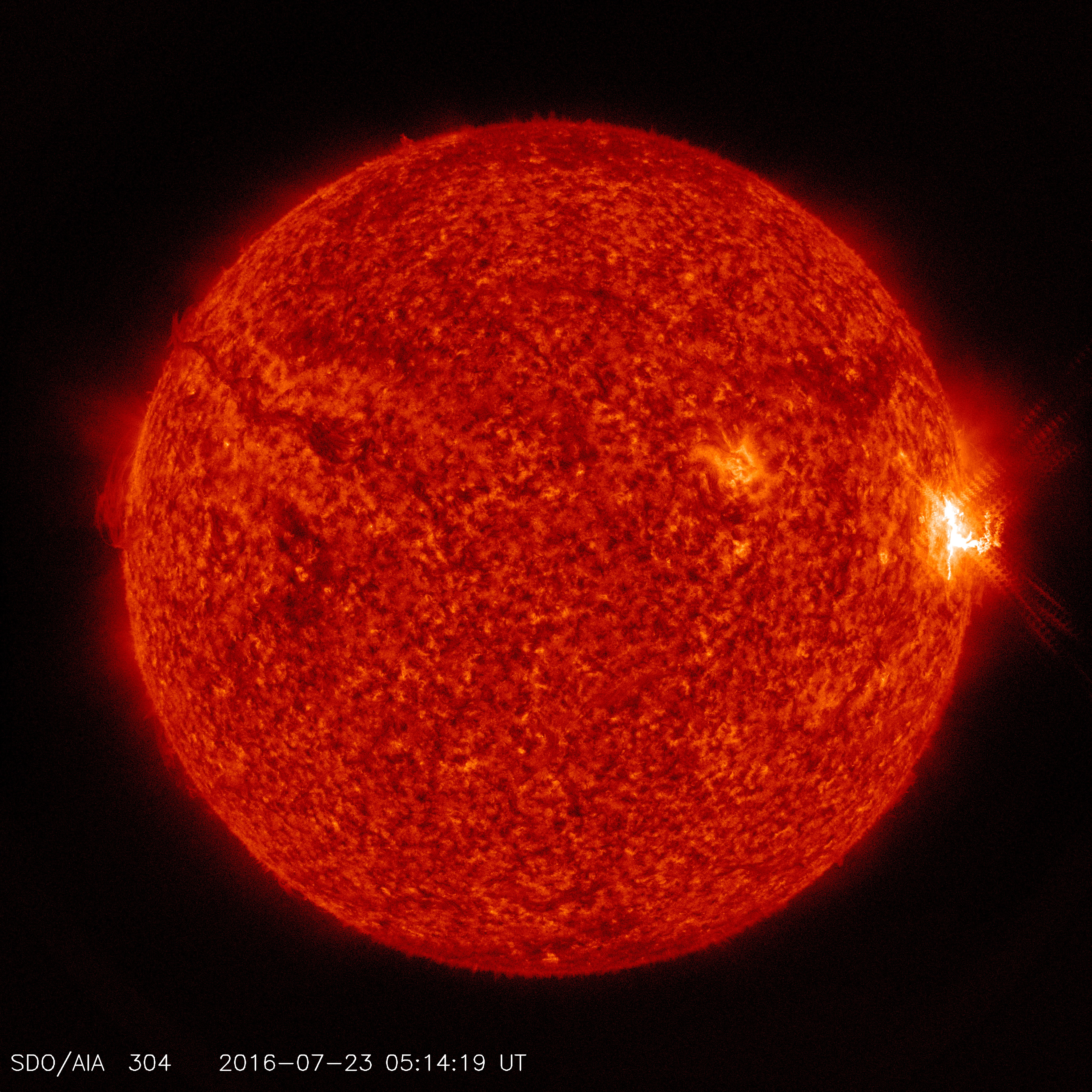 NASA Satellite View of Strongest Solar Flare of 2016