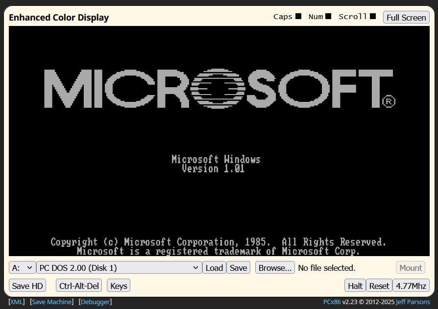 Windows 1.01 fun