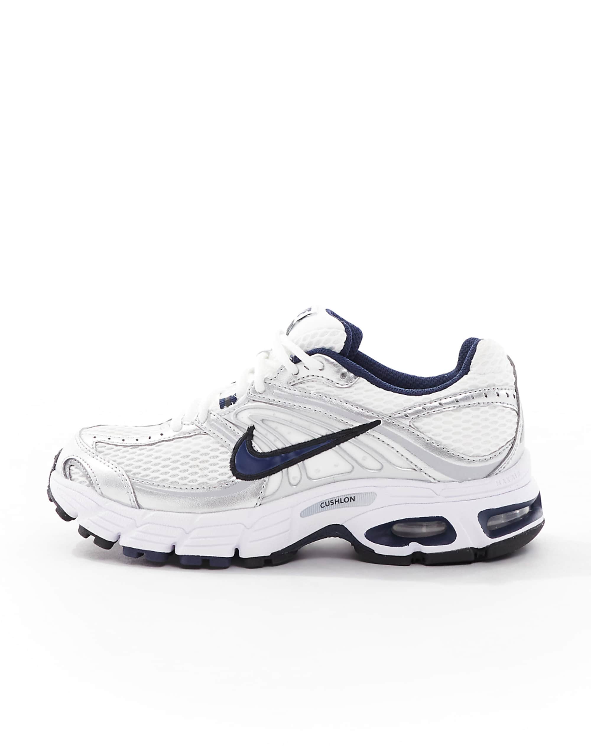 Nike Air Max Moto 2k Trainers in White and Navy