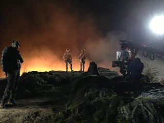 Godzilla night shoot