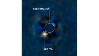 The exoplanet PDS 70b.