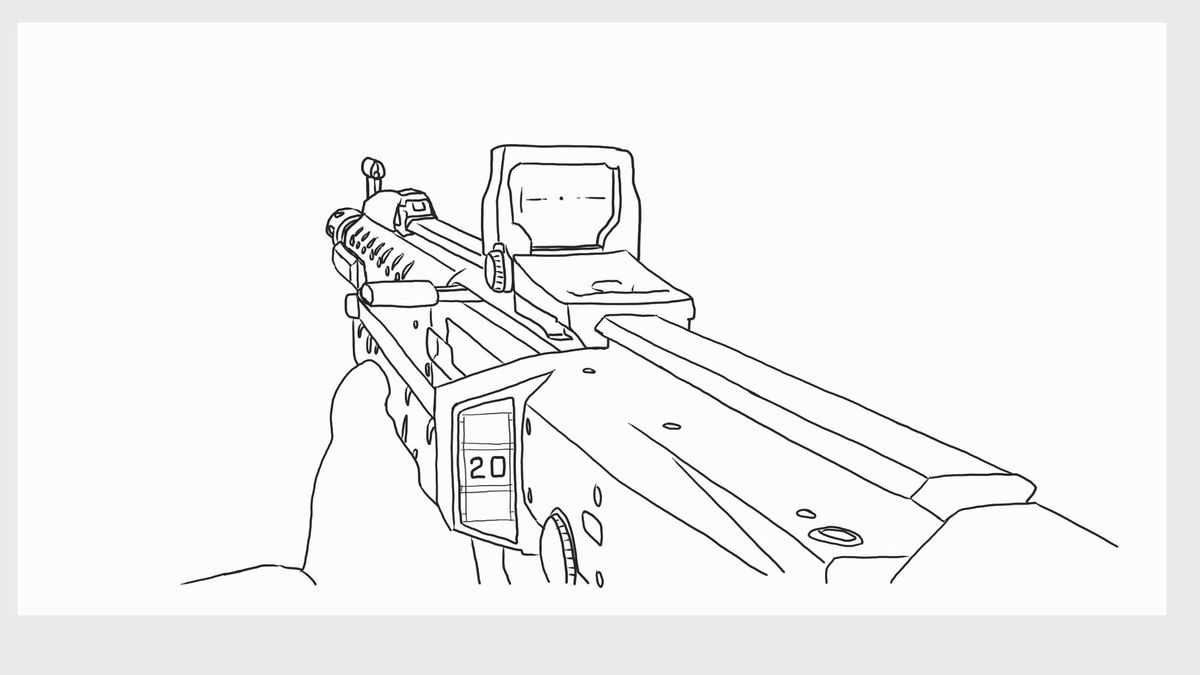 Halo Infinite rifle fan art