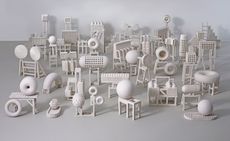 Lubna Chowdhary, Grey Areas, 2020, 40 unique ceramic elements - best ceramic artists 