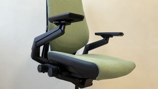 A close-up shot of the Steelcase Gesture chair. 