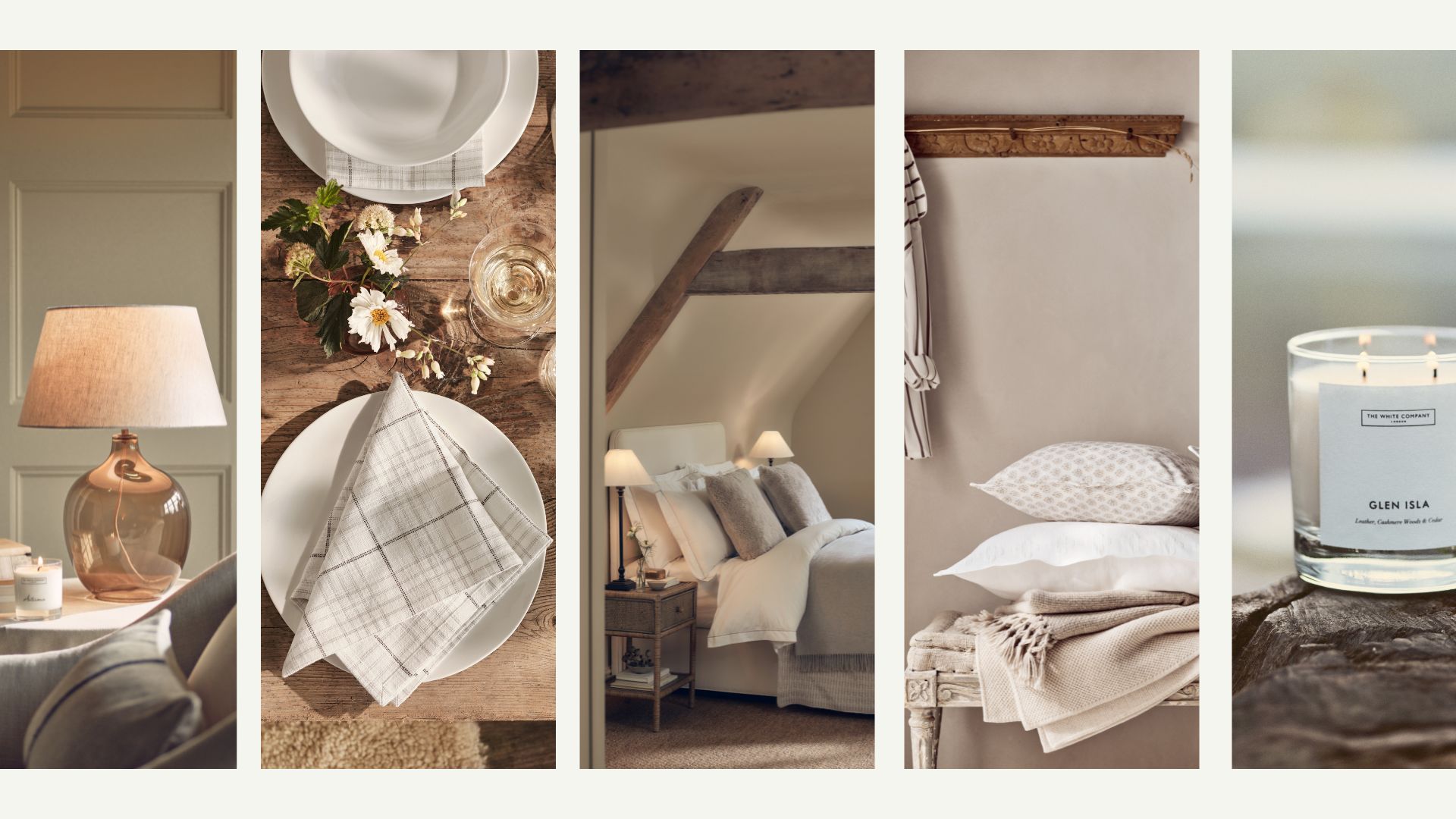 Compilation of The White company autumn collection 2026