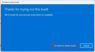 Windows 11 roll back to previous version