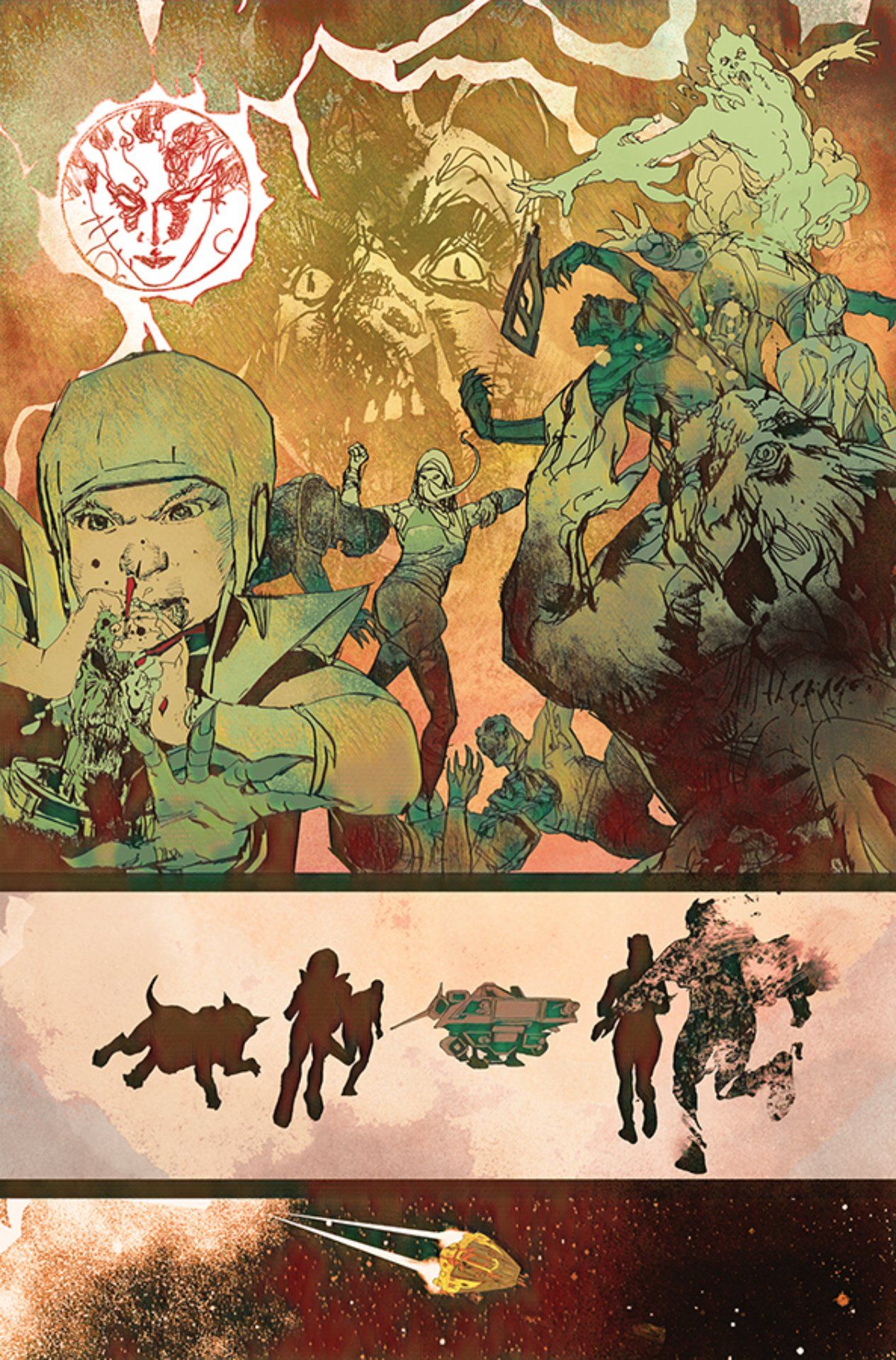 Alliances: Orphans prologue art by Bill Sienkiewicz