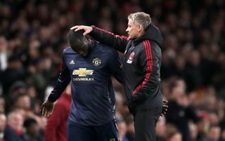 Romelu Lukaku, left, has been linked with an exit from Ole Gunnar Solskjaer's side