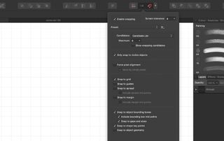 Snapping to grid can help ensure your designs are lined up