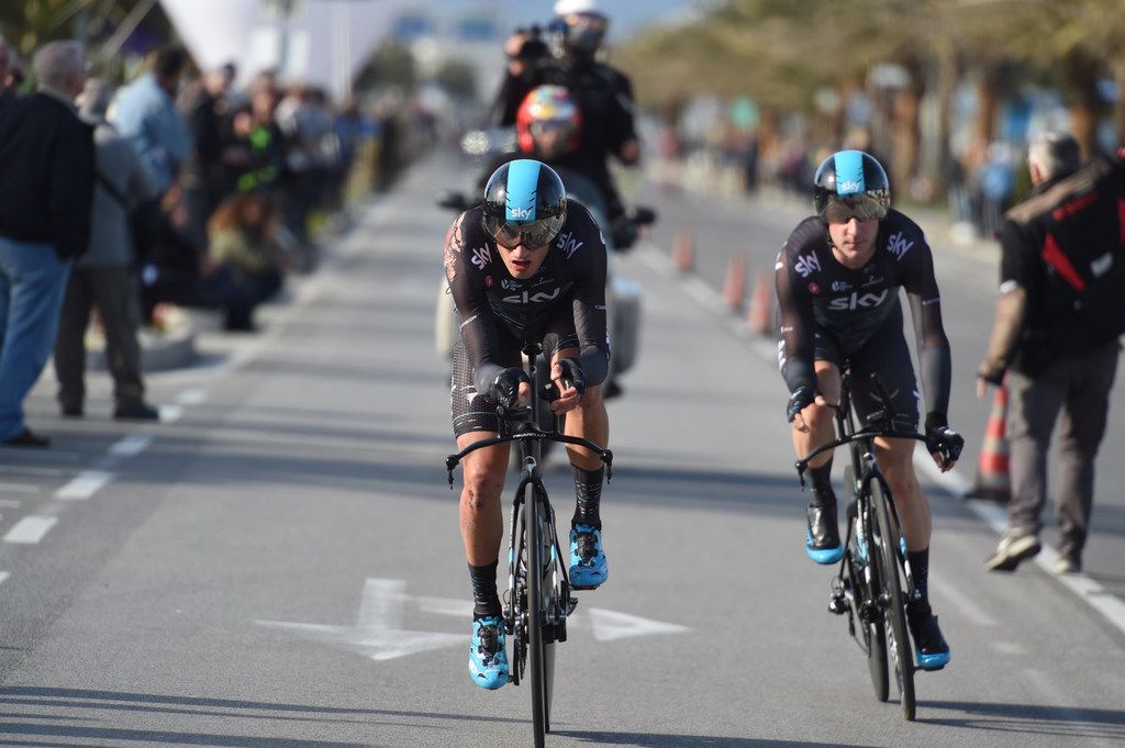 Gianni Moscon's kit was ripped up after his crash