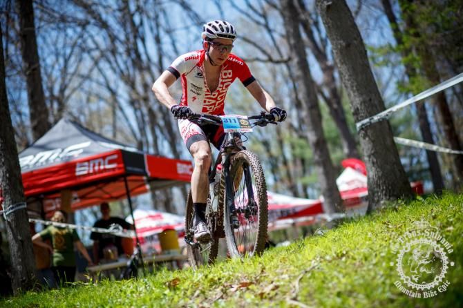 Greg Whitney rolls away from the check point halfw ay through the 30 mile stage 1 course