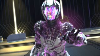 Promotional screenshot of a android soldier in Final Fantasy XIV: Dawntrail