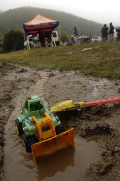 The big machinery was brought in to deal with drainage issues
